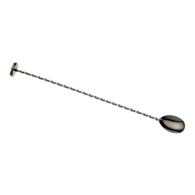 Barfly Bar Spoon with Muddler 11 13/16" (30.0 cm), (30 cm), Gun Metal Black