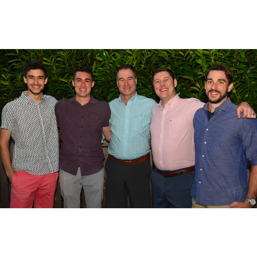 Half of the groomsmen and father of the groom!