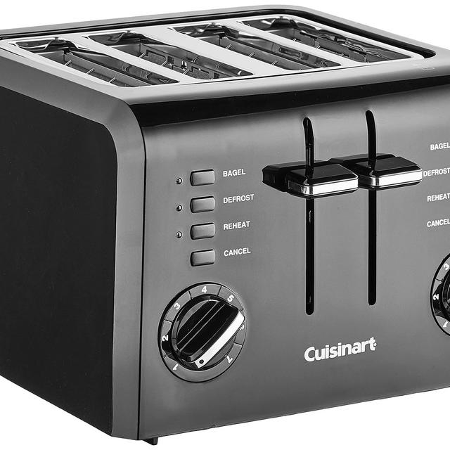 Cuisinart CPT-142BK 4-Slice Compact Plastic Toaster, Black