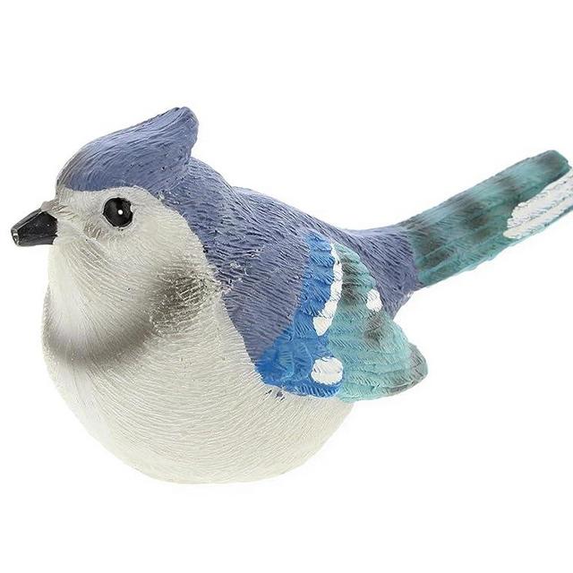 Bridge Collection Blue Jay Bird Figurine - Home, Kitchen Statue - Resin Animal - Spring, Bird Figurine Home Decor