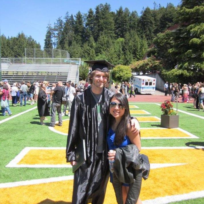 May 2012: Emma visiting Roger in California for his graduation.