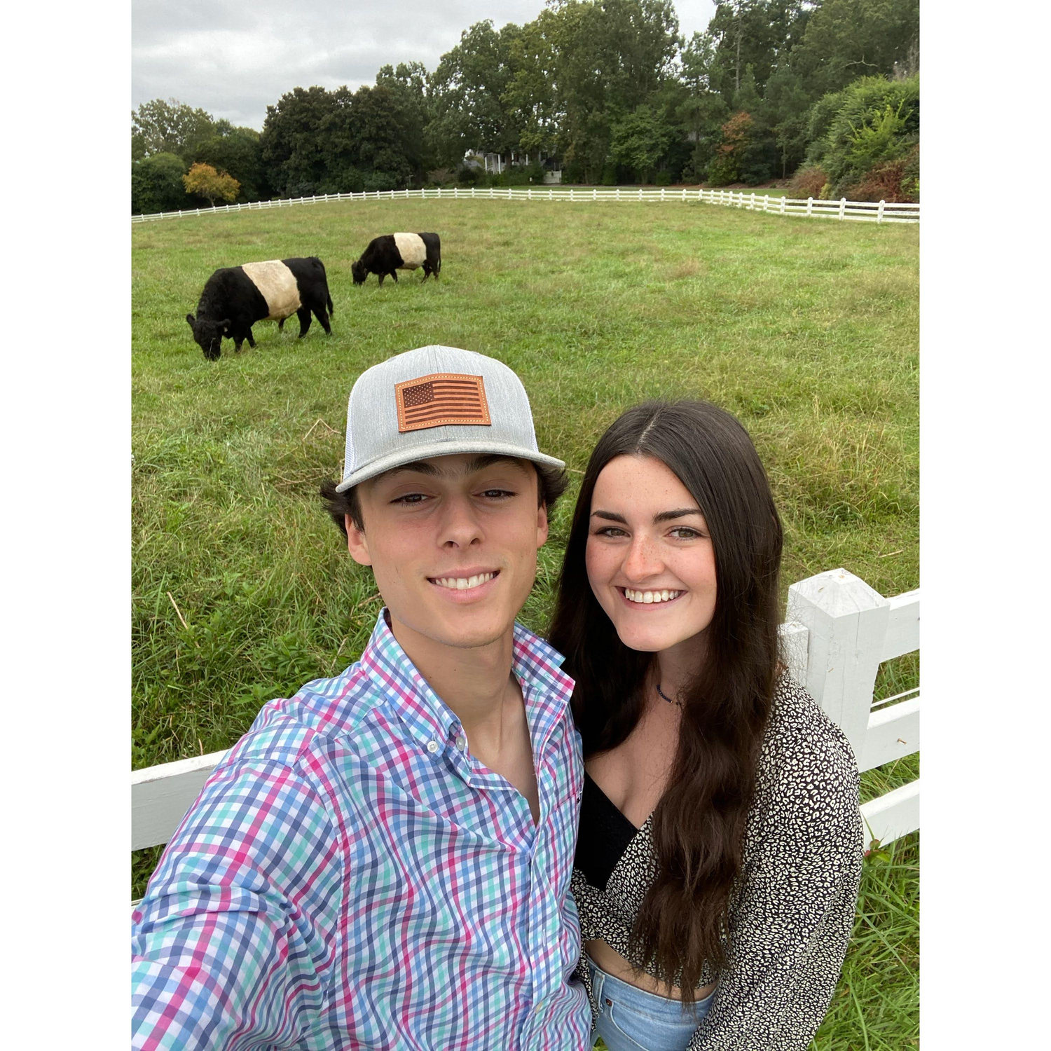This photo was taken on our first date at Fearrington Farms, where 4 years later AJ proposed!