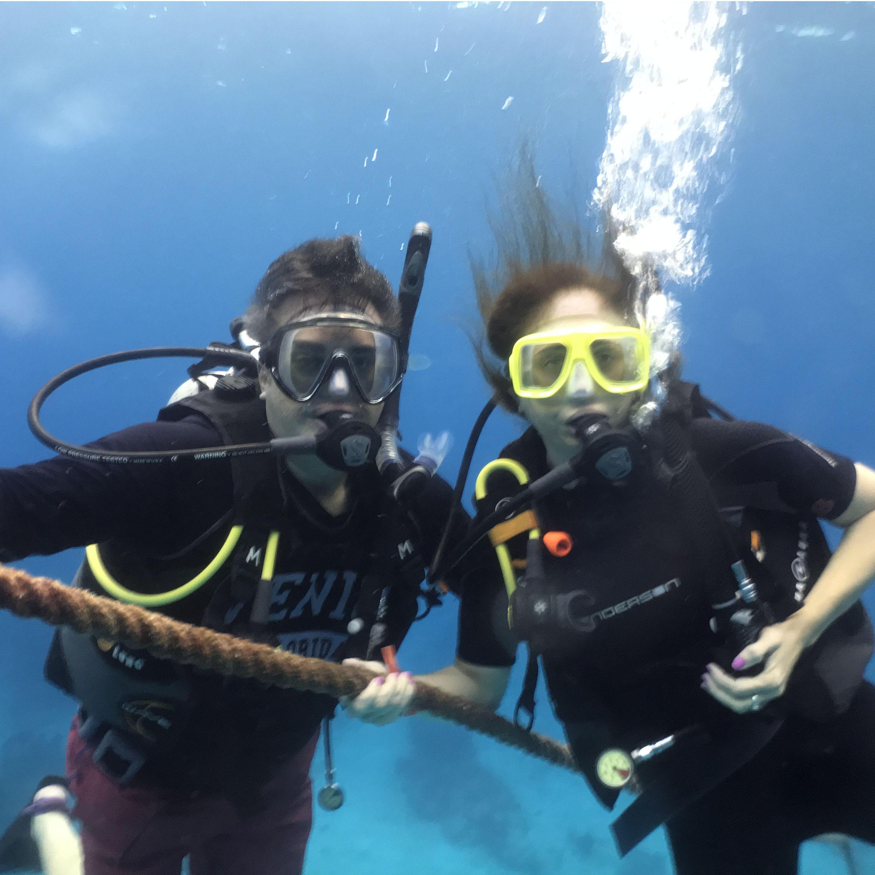 Bill took Marisa on her very first SCUBA adventure and she loved it!