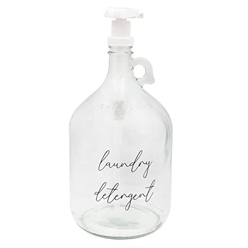 Darware Laundry Pump Soap Dispenser: Liquid Detergent Gallon Glass Pump Bottle
