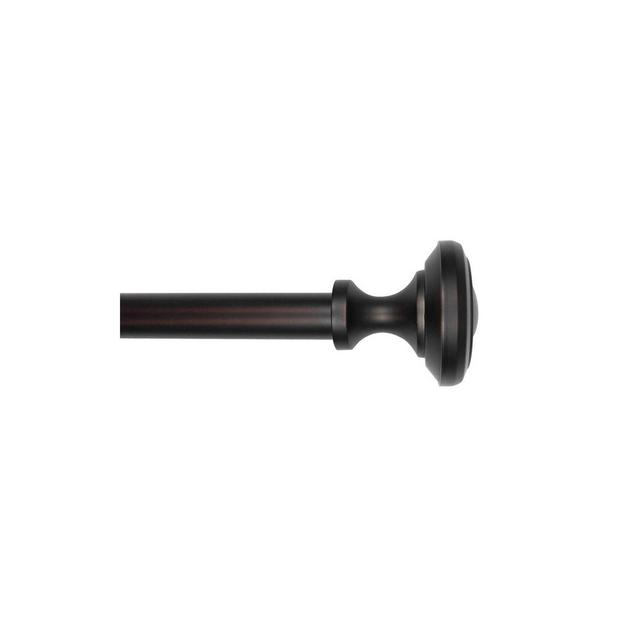 36"-72" Decorative Drapery Curtain Rod with Knob Finials Oil Rubbed Bronze - Lumi Home Furnishings