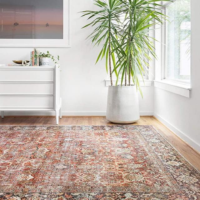 Loloi II Layla Collection Area Rugs, 2'-0" x 5'-0", SPICE/MARINE