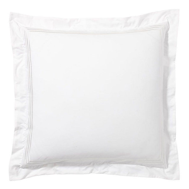 Grand Organic Percale Shams, Euro, White, Set of 2