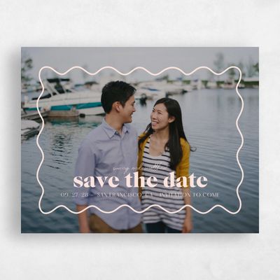 Soft Pink Wedding Save the Date - Allegria Photo