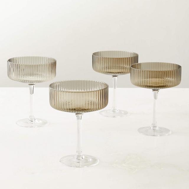 Eve Smoke Coupe Cocktail Glasses Set of 4