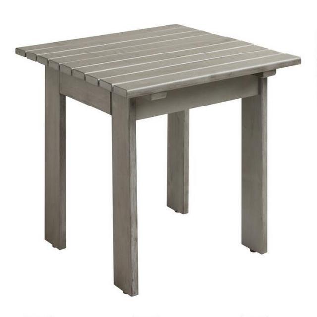 Gray Wood Adirondack Side Table - World Market