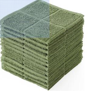 Glynniss Dishcloths Kitchen Highly Absorbent Dish Rags 100% Cotton Dish Cloths for Washing Dishes (Garden Green)