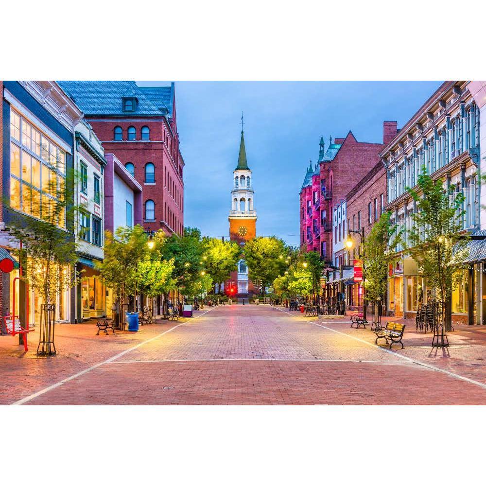 Downtown Burlington, Vermont. Church Street Marketplace