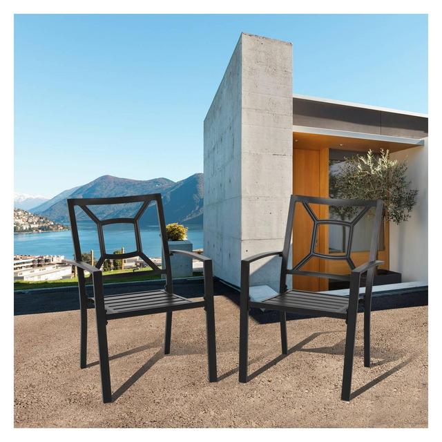 2pc Iron Dining Chairs - Nuu Garden