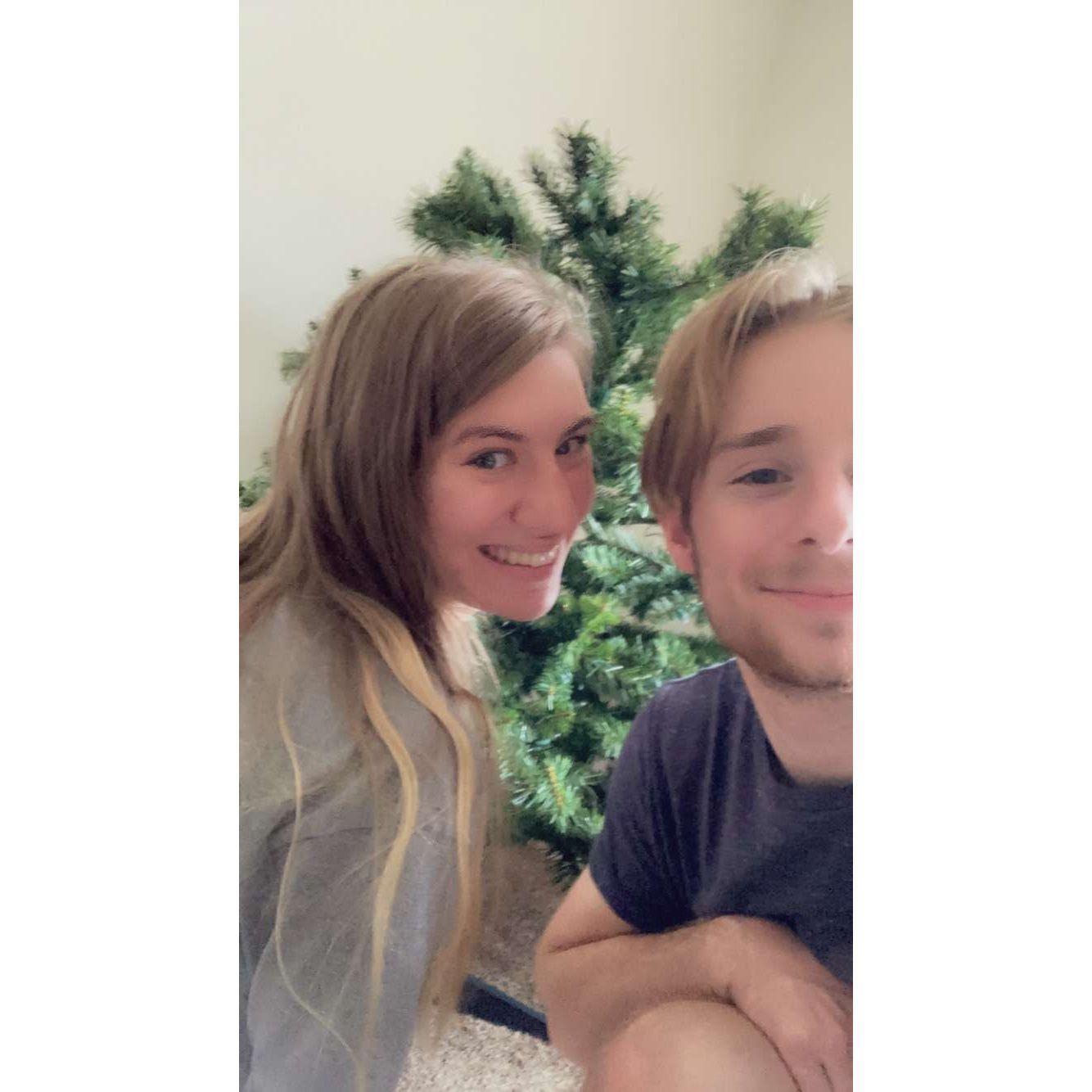 Putting up our first xmas tree