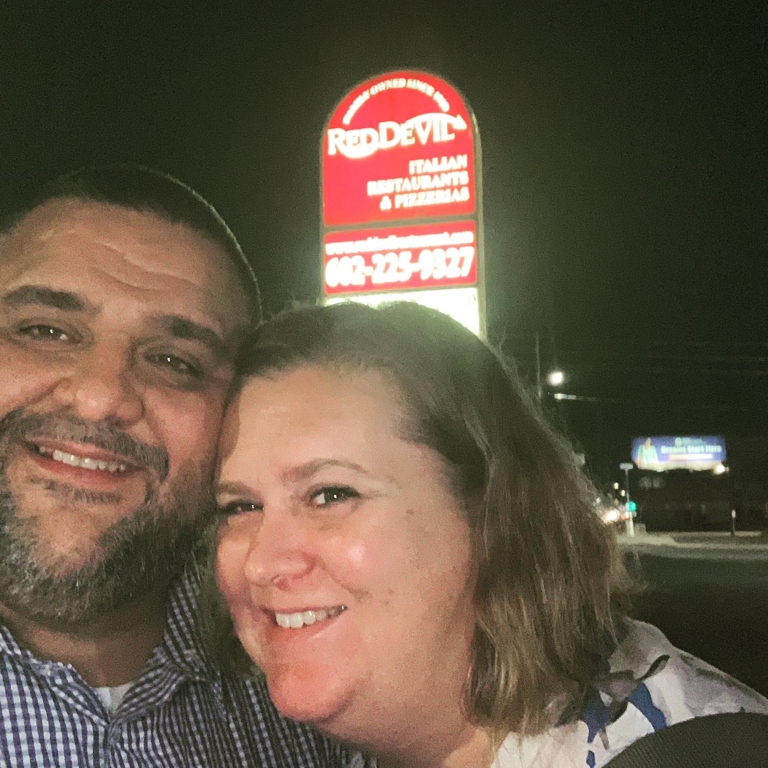 1st anniversary dinner where we had our first date