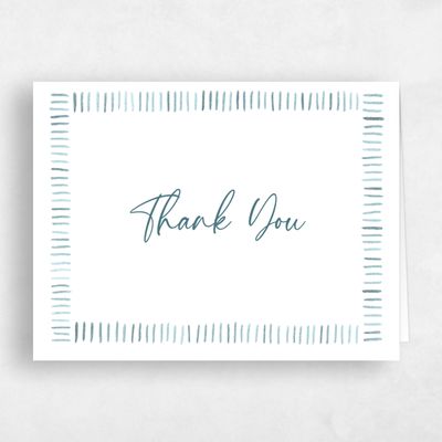 Grayed Teal, Blue Wedding Thank You - Lund Landscape