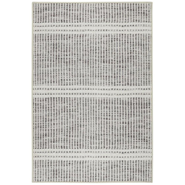 Dash and Albert Malta Grey Machine Washable Area Rug - 2.5' x 8' Runner Grey Stripe Washable Accent Rug - Durable, High Traffic Areas Kitchen, Mudroom, Hallways