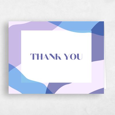 Periwinkle, Blue Wedding Thank You - Everly Landscape