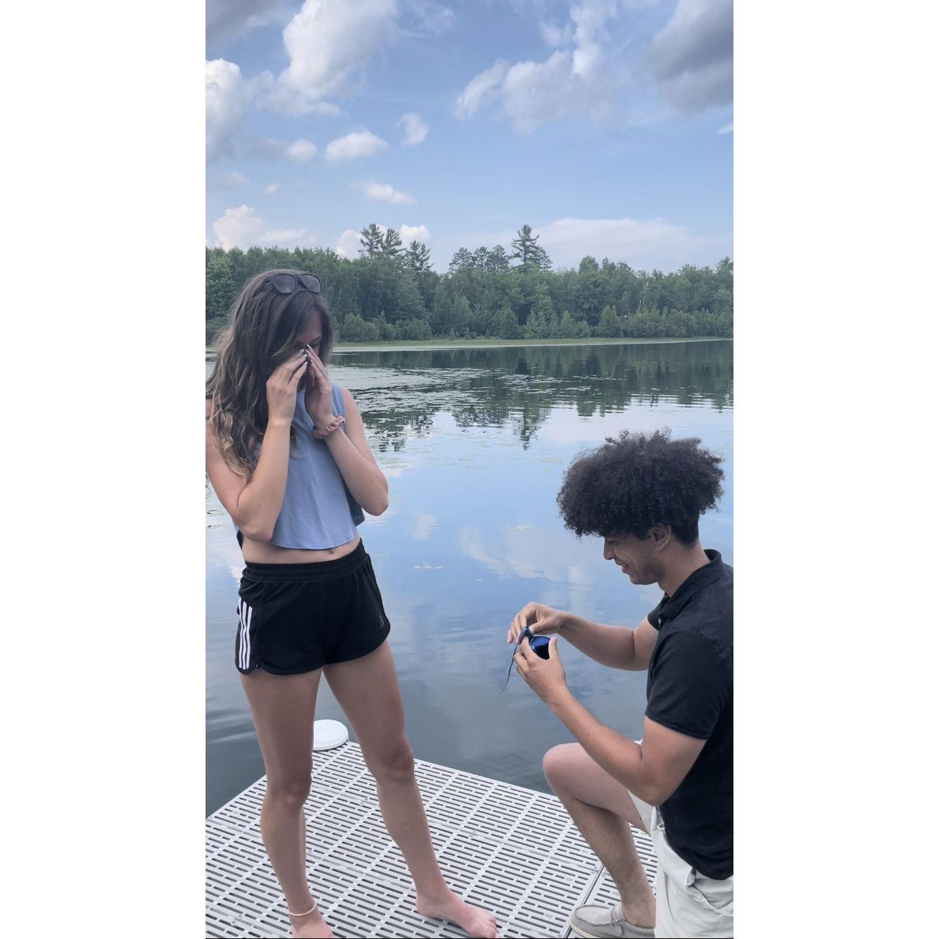 The moment he proposed...