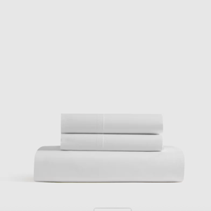 Classic Organic Percale Fitted Sheet Set - White, Cal King