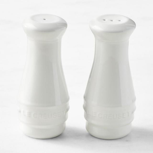 Le Creuset Salt & Pepper Shakers, White