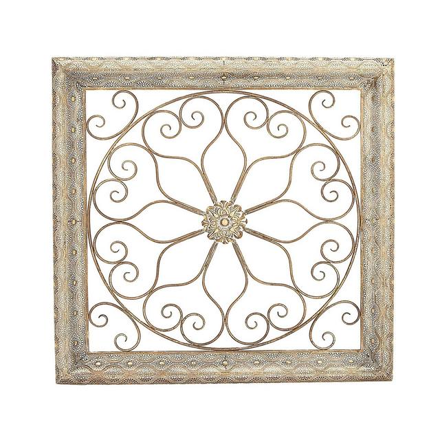 36" x 36" Traditional Metal Floral Wall Decor - Olivia & May