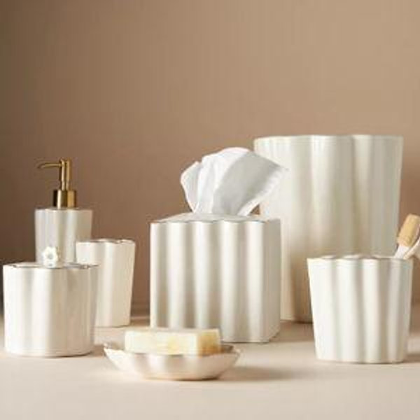 Le Marais Tissue Box with Gold Trim