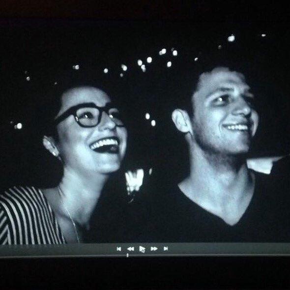 A screenshot of Maddy & Clayton's cameo in Taylor Swift's 1989 concert movie
