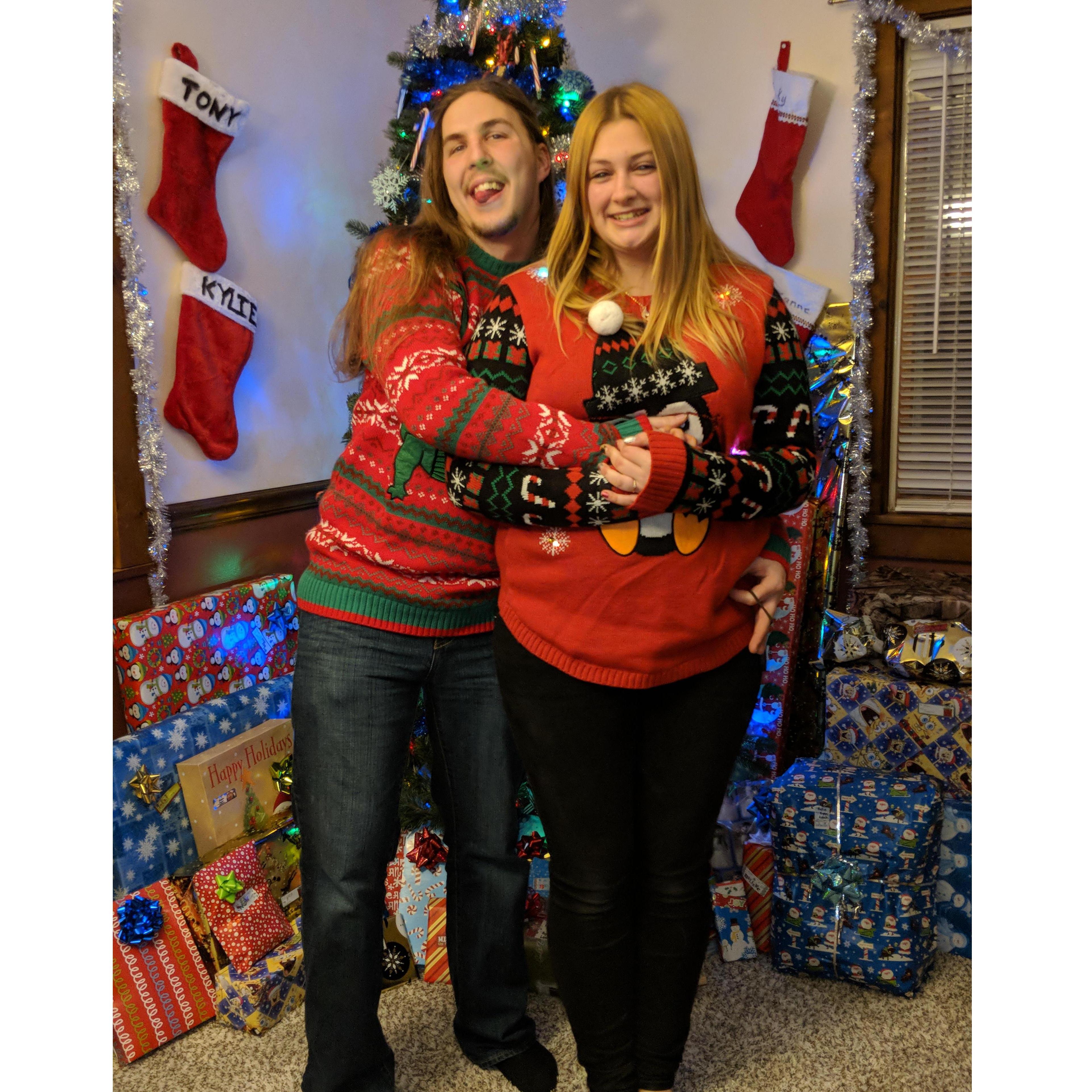 Every time is a good time. Merry Christmas! This is one year after engagement.