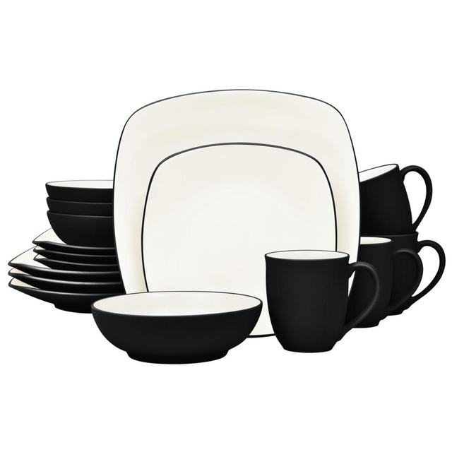 Noritake® Colorwave Square 16-Piece Dinnerware Set in Graphite