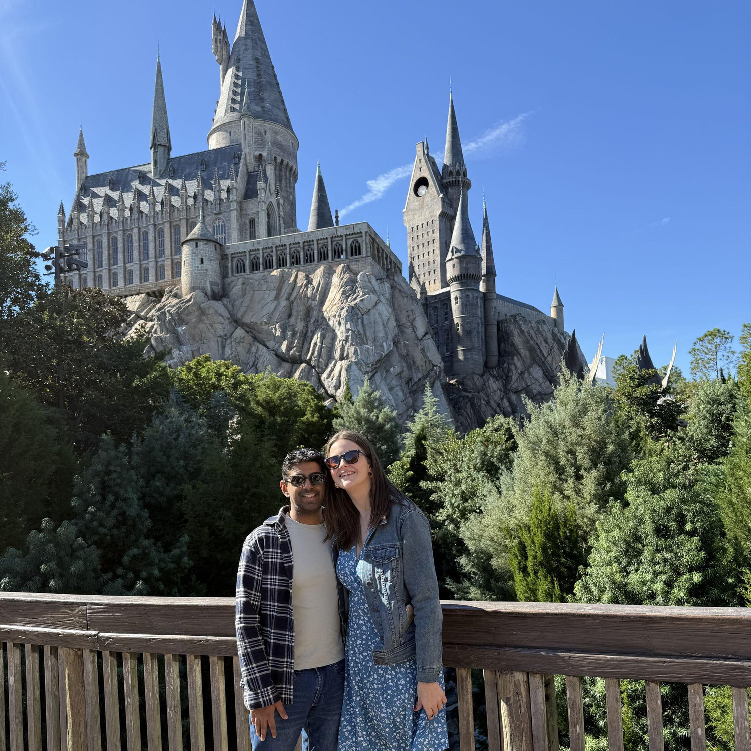 The day before the engagement, crossing Hogwarts castle off our bucket list
