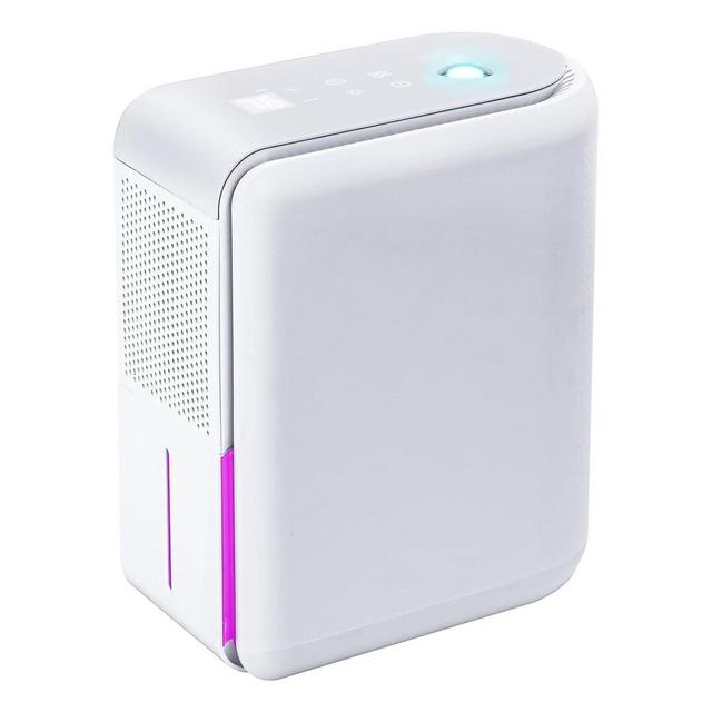 Hoomace 3 In 1 Small Humidifier Dehumidifier Combo With Air Filtration, Humidifiers Dehumidifier For Home Bedroom With Drain Hose Temperature Display,4 Modes,7 Color LED Lights,Timer Set