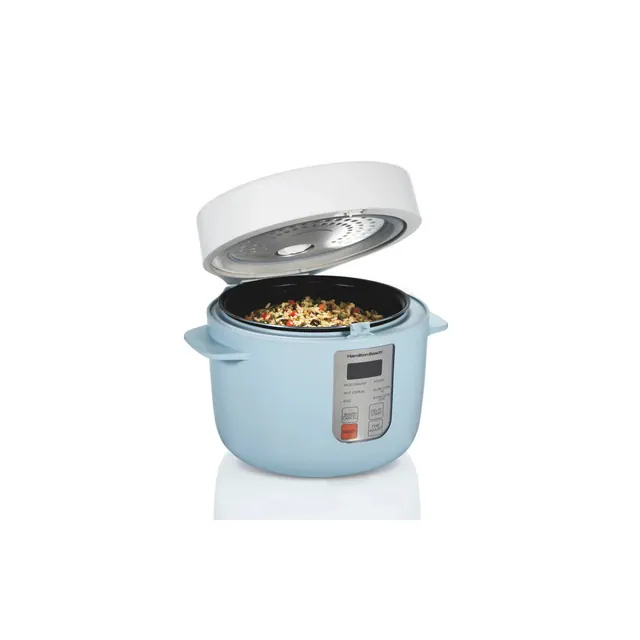 Hamilton Beach 12C Digital Rice Cooker 37561: 6 Settings, 12 Cup Capacity, Steamer & Egg Cooker, Automatic Keep Warm