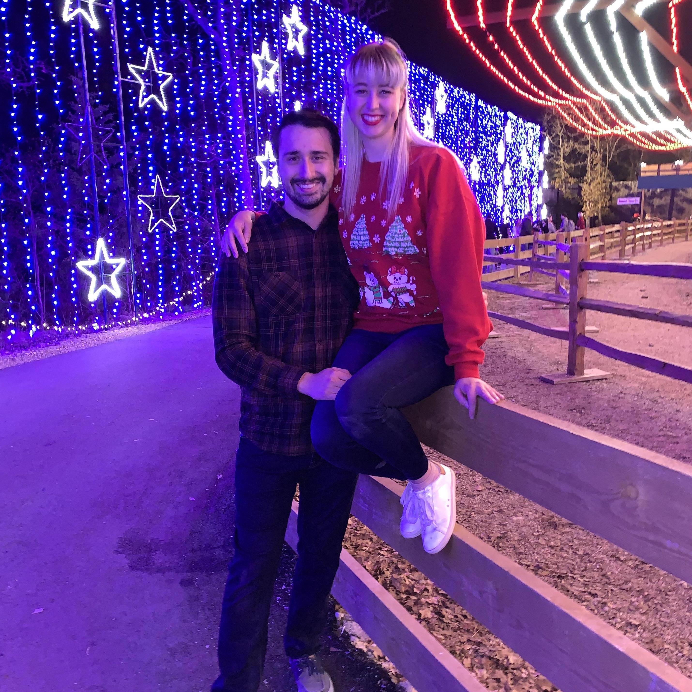 Christmas 2019, Grant and Bailey enjoyed the lights at College Station's Santa Land.