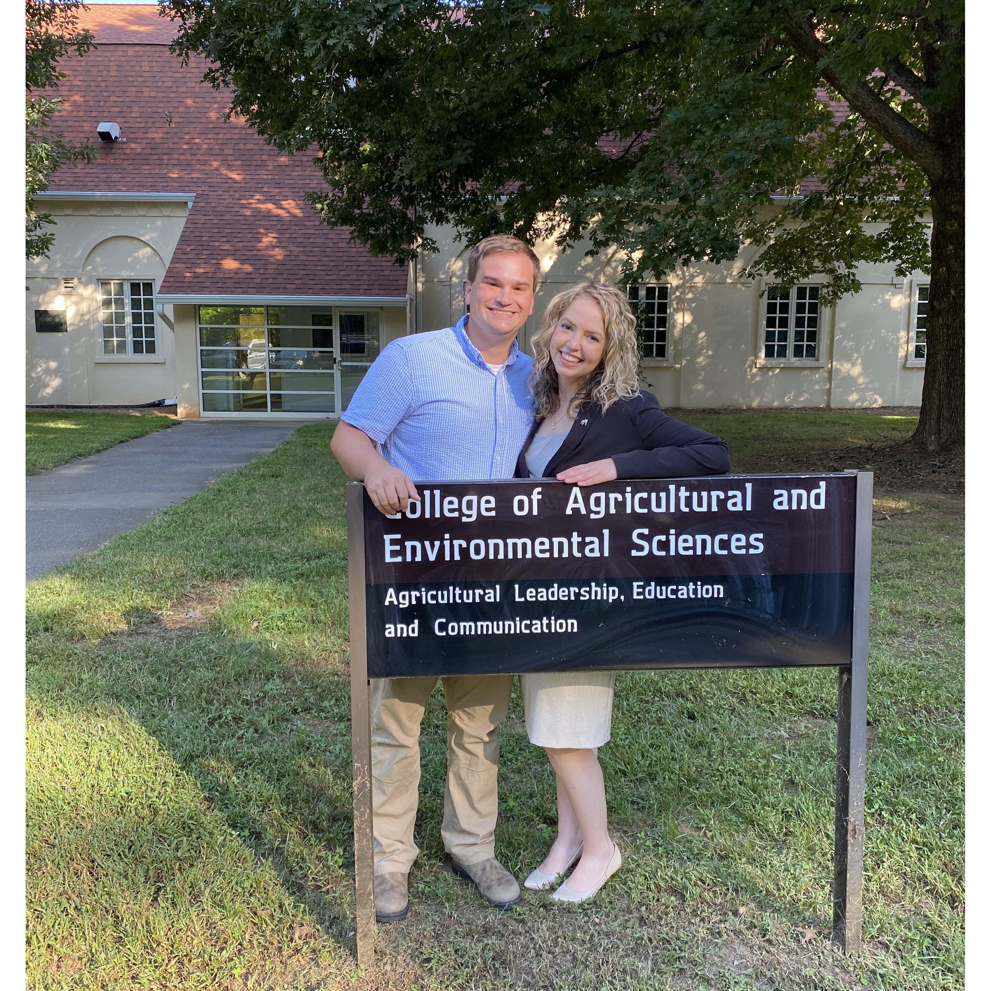 This is where it all began - the UGA ALEC Department where Allison worked at the front desk and Ben was a student. Now Allison is a student here! We have ALEC to thank for bringing us together.