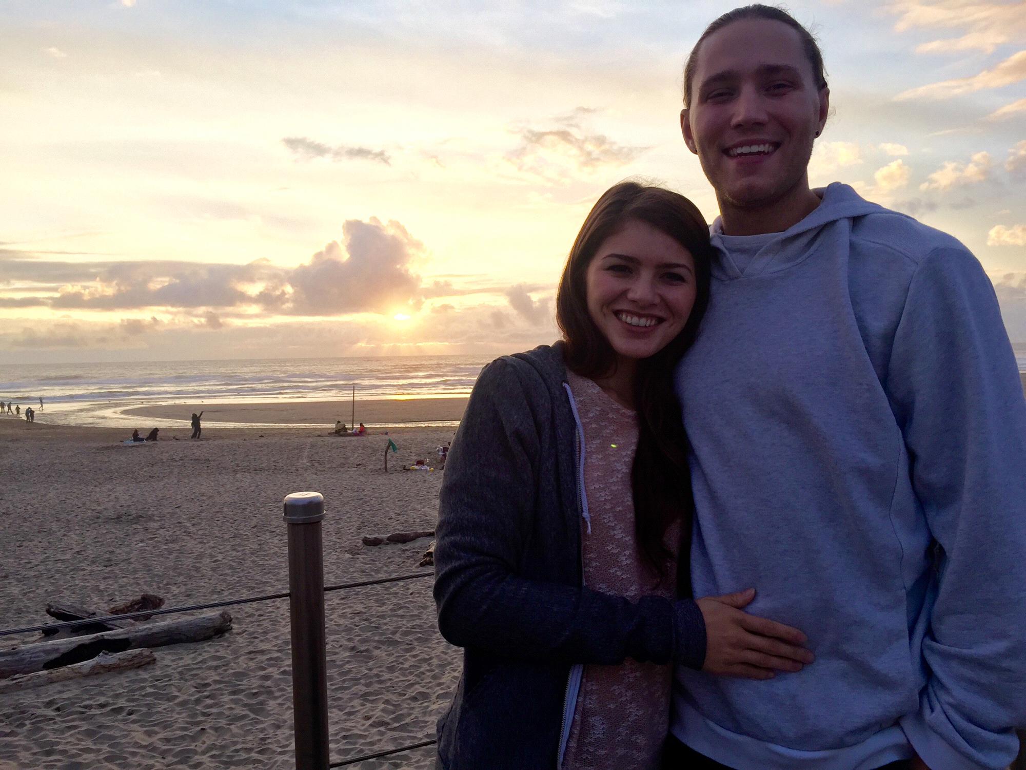 Our first anniversary, we went back to where we met!