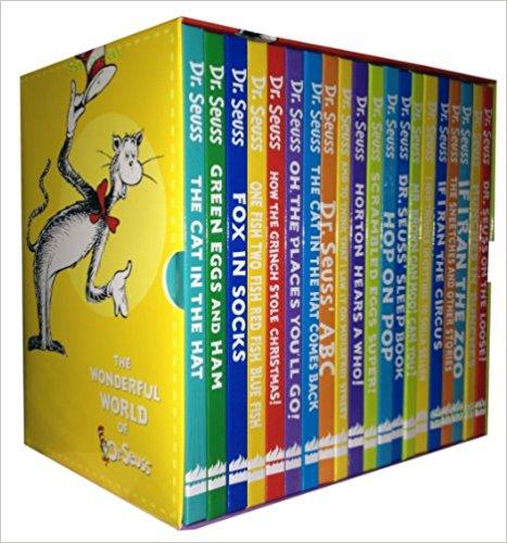 Dr Seuss Collection 20 Books Set Pack (The Cat in the Hat, Green Eggs and Ham, Fox in Socks, One Fish Two Fish Red Fish Blue Fish, How the Grinch Stole Christmas!, Oh the Places You'll Go!, the Cat in the Hat Comes Back, Dr. Seuss' Abc, Dr. Seuss ..)