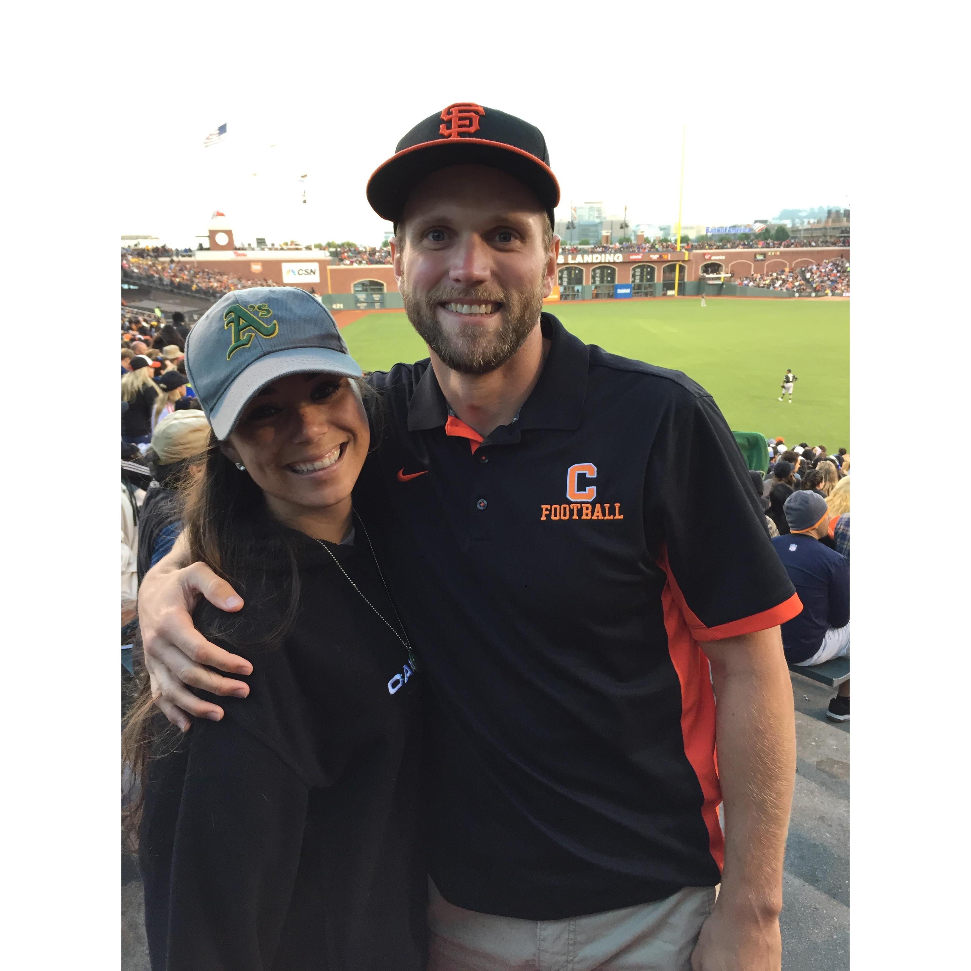 First Giants game together, even though one of us is a little confused ;)