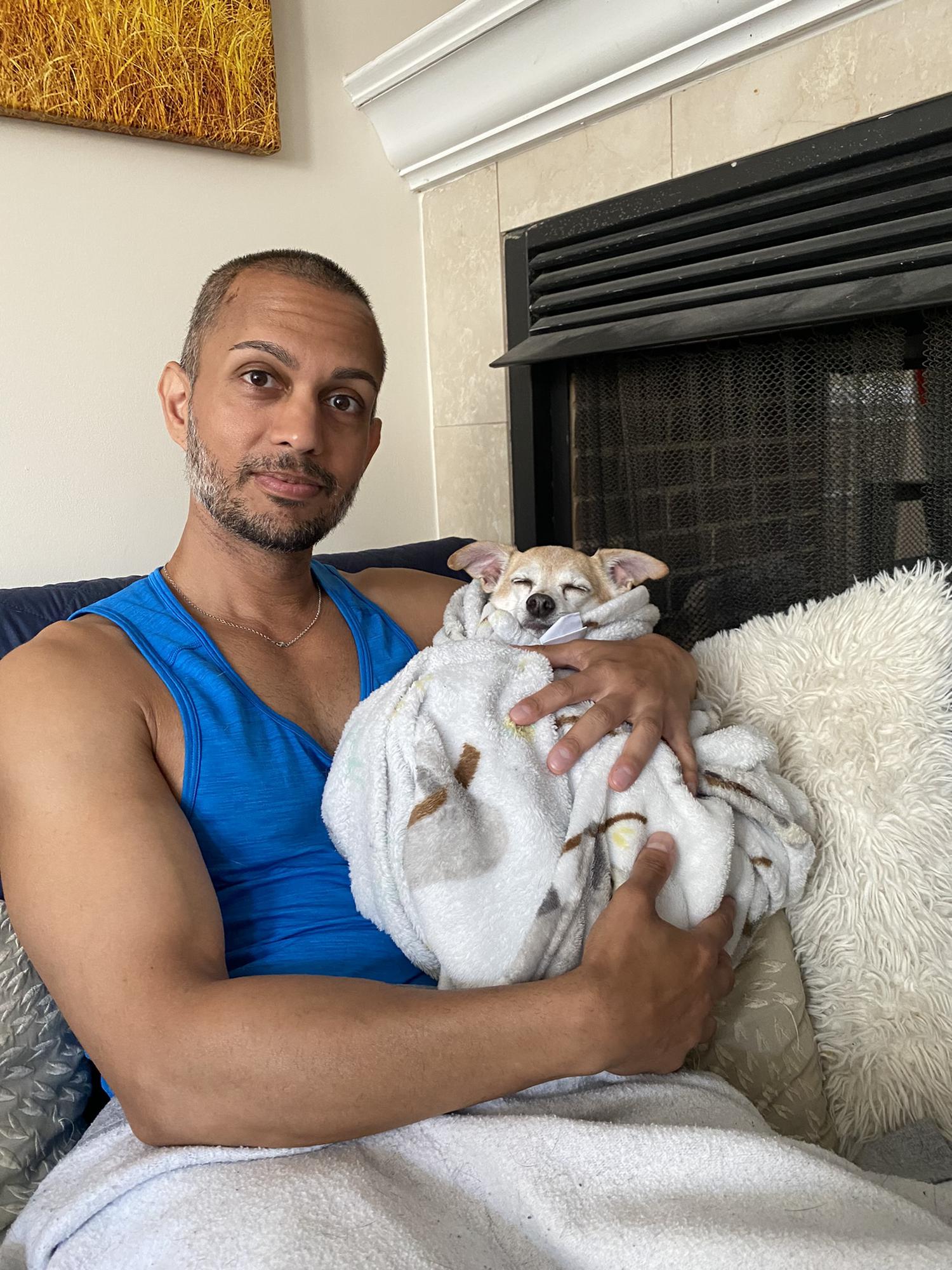 Relaxing at home