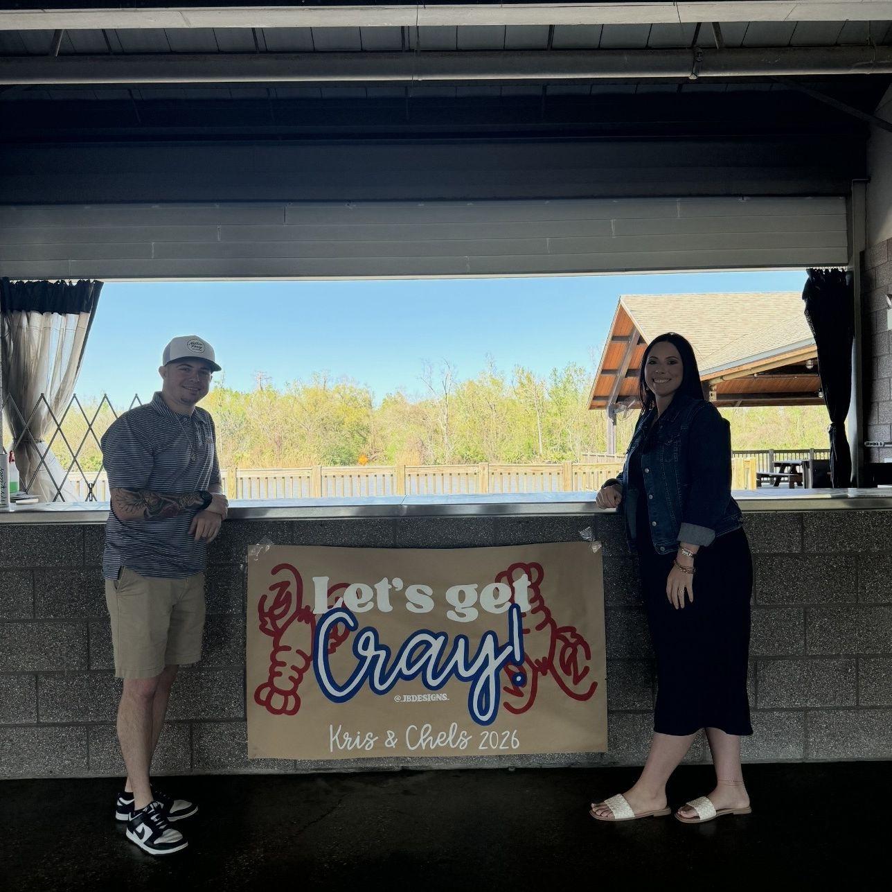 March 16th, 2025 - Our crawfish boil/engagement party asking our most important people to stand by our sides for the big day!