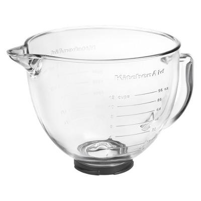 KitchenAid 5qt Tilt - Head Glass Bowl with Measurement Markings & Lid - K5GB