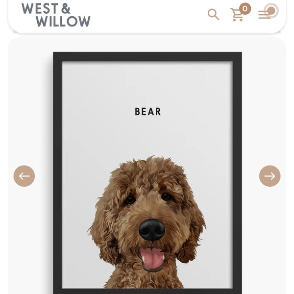 Custom One Pet Portrait from Your Photo – West & Willow