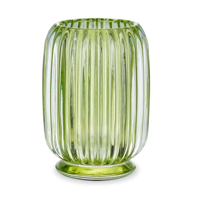 VanEnjoy Clear Green Toothbrush Cup Glass Toothbrush Holder for Bathroom, Unique Toothbrush Holder