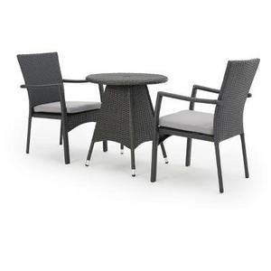 3pc Wicker Patio Bistro Set in Brown