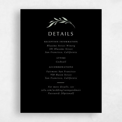 Black Whimsical Wedding Enclosure - Clairemont