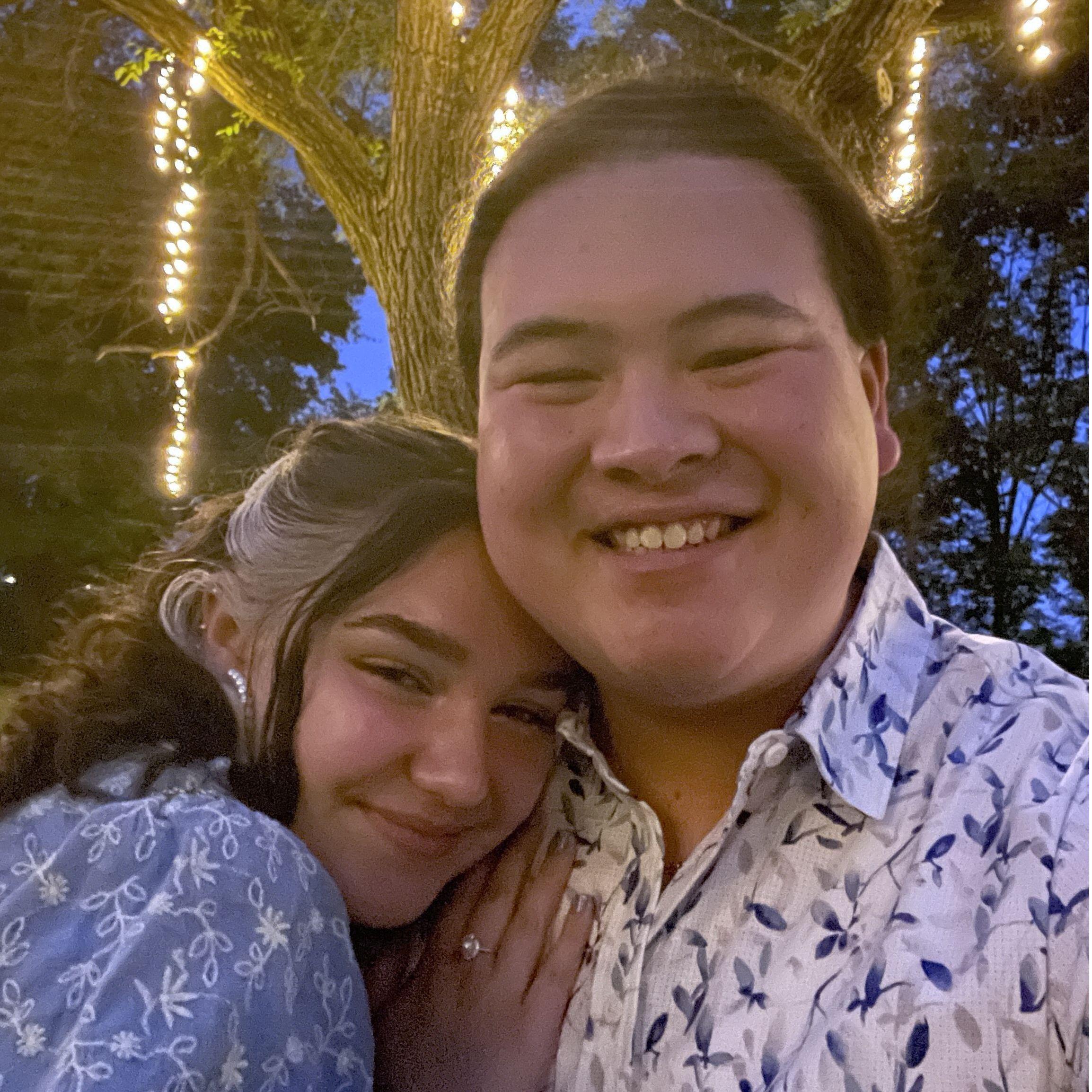 Attending Bailey's cousin's wedding together