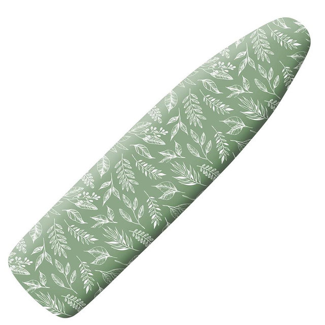 Extra Thick Ironing Board Cover and Pad, 15x54 Ironing Board Cover, Resist Scorching and Staining,Elastic Edges,Sage Green Spring Summer Plants