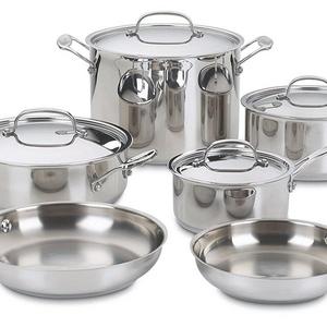 Cuisinart 77-10 Chef's Classic Stainless 10-Piece Cookware Set