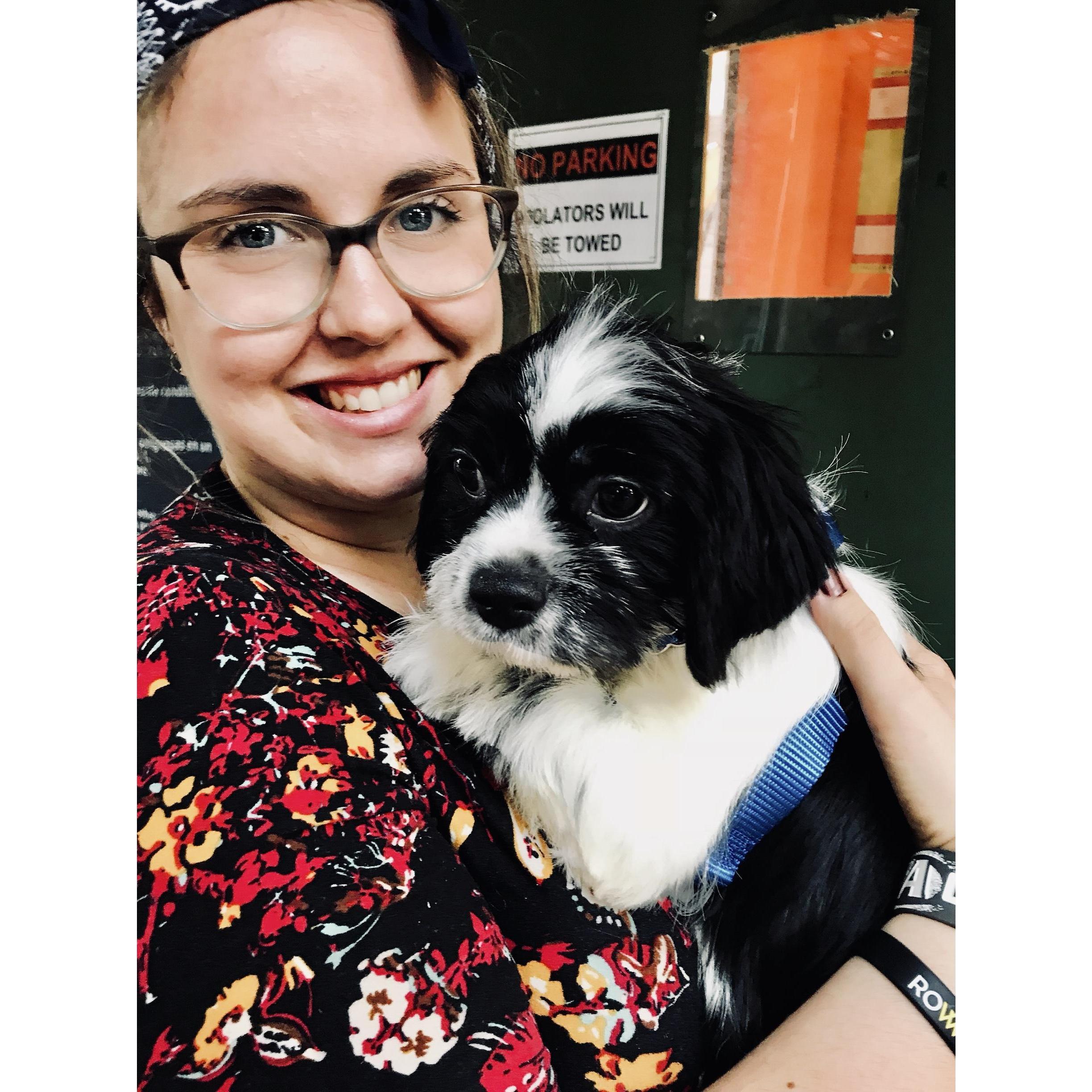 This picture was taken just moments after leaving the ASPCA with Elby.
photo cred: Jeremy