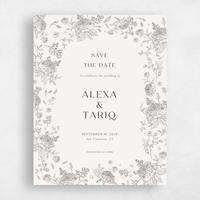 Beige Wedding Save the Date - Kerenza Portrait